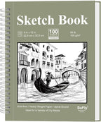 9 x 12 Sketchbook, 68lb/100gsm Sketch Pad 100 Sheets Spiral Bound Acid Free by SuFlyDirect