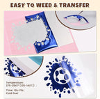 Royal Blue Metallic Heat Transfer Vinyl Roll - Image 2