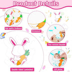 60pcs Easter Bunny Theme Cutouts Easter Bulletin Board Decorations Spring - Image 3