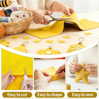 Yellow Felt Fabric Sheet 72" X 36", 1.4mm Thick Large Soft Durable Flexible - Image 4