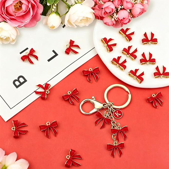 Bow Charms for Bracelet Jewelry Making Cute Bracelet Charms | 18Pcs, Bow Charms - Image 3
