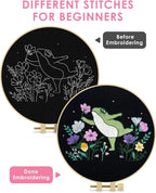 TINDTOP Embroidery Kit for Beginners Adult, Frog Embroidery Kit | Include - Image 3