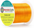 Mandala Crafts 14 Gauge Gold Tone Anodized Aluminum Craft Wire, 60 FT | Colored by MandalaCrafts