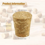 Jetec 350 Pcs Small Cork Stoppers Mini Tapered Cork Plugs, 0.4 x 0.3 in | Glass - Image 2