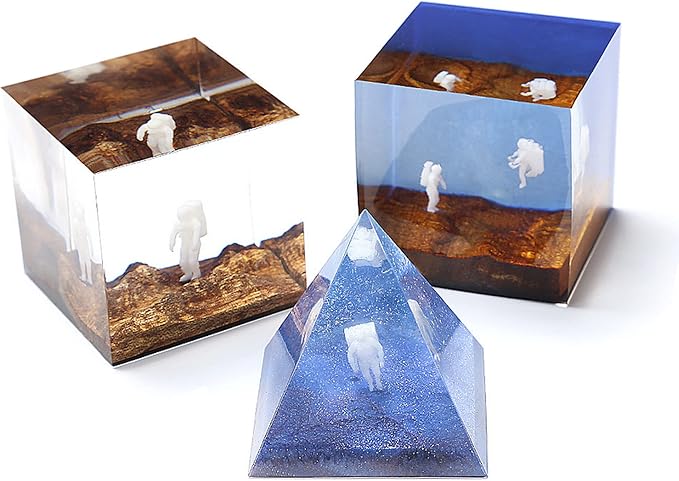 Woohome 14 PCS Resin Casting Molds Fillers 3D Astronaut Paper Airplane - Image 4