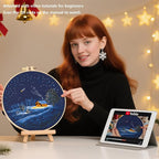 Christmas Embroidery Kits for Beginners Adults, Winter Hand Embroidery Starter - Image 3