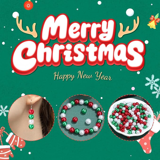 DUQGUHO 8mm Christmas Beads for Jewelry Making - Image 3