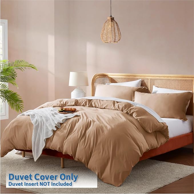 Nestl Mocha Brown California King Duvet Cover Sets - Image 2