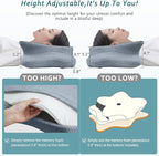 CHxxy Cervical Neck Pillow for Pain Relief Sleeping, Memory Foam Pillows - Image 3