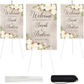 JEAWIWI 3PCS White Easel Stand for Wedding Sign Stand, 66 Inch Lightweight by JEAWIWI