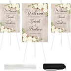 JEAWIWI 3PCS White Easel Stand for Wedding Sign Stand, 66 Inch Lightweight by JEAWIWI