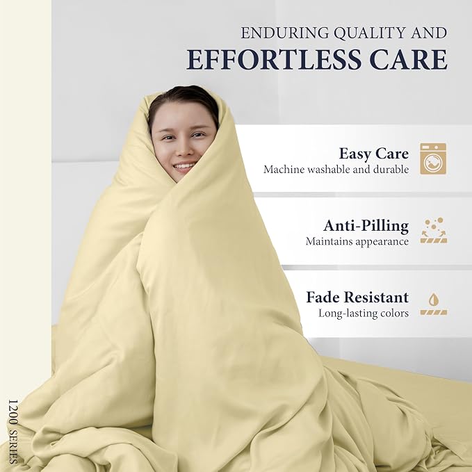 100% Egyptian Cotton Pillow Cases Standard/Queen Size Set of 2 - Image 6