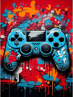 VeGuude Diamond Art Kits for Adults, Graffiti Gaming Controller Diamond Painting by VeGuude