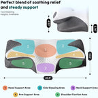 DUMOS Cervical Neck Pillow for Sleeping, Cooling Ergonomic Memory Foam Pillow - Image 8