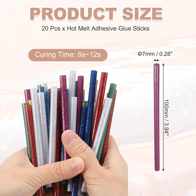 PATIKIL Hot Glue Sticks for Glue Gun, Rose Red - Image 2