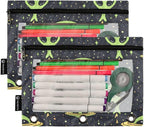 Custom Green Aliens Space Pencil Pouch - Image 2