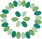 FINGERINSPIRE 30PCS Small Crochet Leaves Handmade Green Leaf Embellishments 3 by FINGERINSPIRE