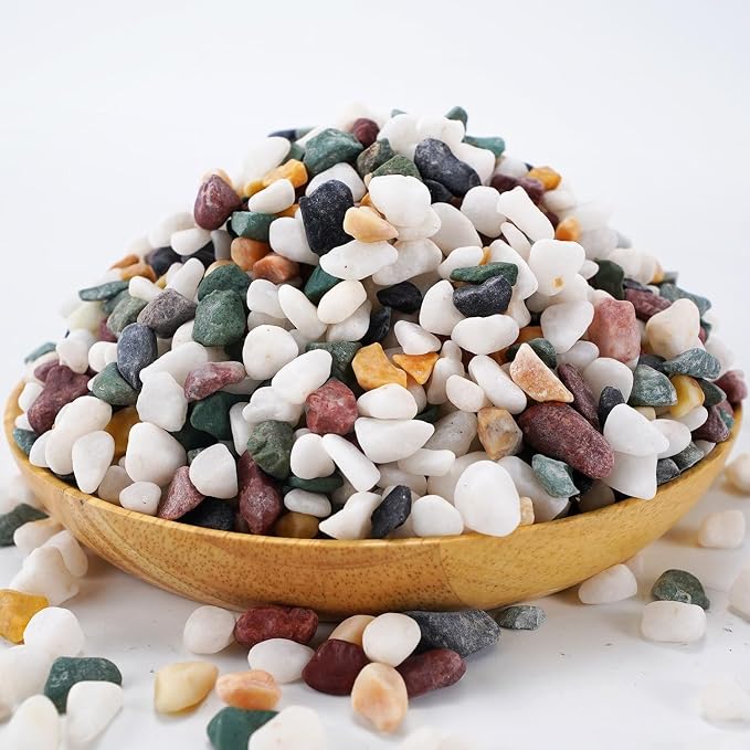 Natural Decorative Pebbles Rocks Polished Tterrarium Gravel White Stones - Image 2