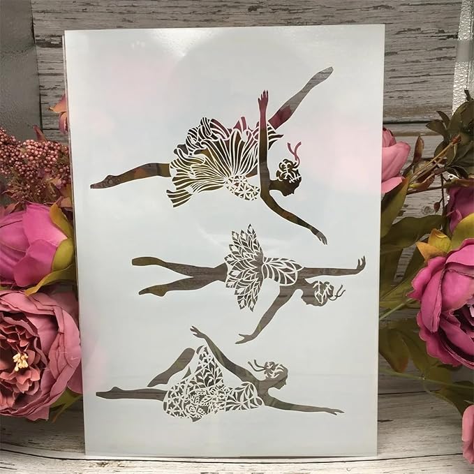 TIAMECH A4 Reusable Ballet Girls Stencil - Image 5