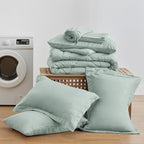Love's cabin King Size Comforter Set Aqua, 7 Pieces King Bed in a Bag, All - Image 6