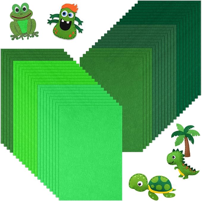 Ainiv 40pcs 8×12 inches Coloured Felt Fabric Sheets, Fabrics DIY Craftwork by Ainiv