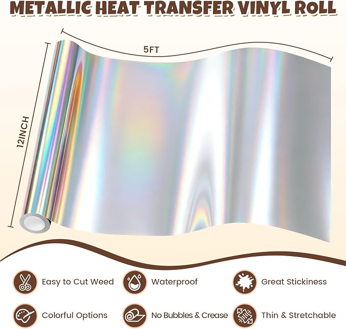 Holographic HTV Heat Transfer Vinyl Roll - Image 5
