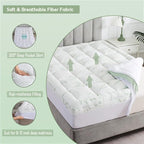 WhatsBedding King Mattress Topper, Soft Pillow Top Mattress Topper - Image 4