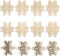 COCHIE DIY 3D Snowflake Wood Crafts to Paint, Paintable Unfinished Wooden Slices by COCHIE