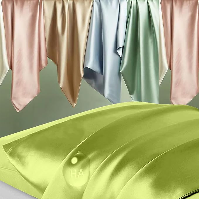 Silk Pillow Cases 2 Pack, Mulberry Silk Pillowcases Standard Set of 2, Anti Acne - Image 2