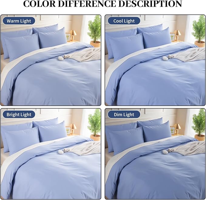 NEXHOME PRO King Duvet Cover Set, 100% Washed Cotton - Image 3