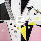PRSTINCOL 3456 Pcs 36 Sheets Colorful Alphabet Stickers Pad, 9 Colors Self - Image 2