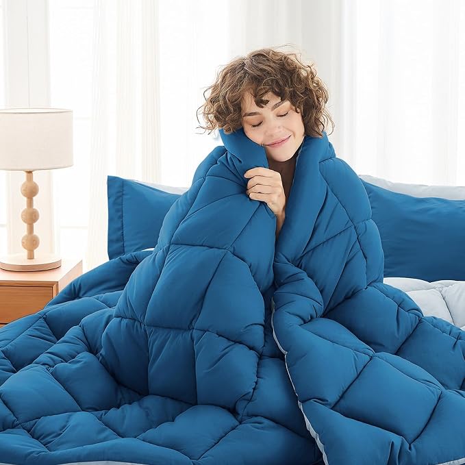MUXHOMO 5 Pieces Twin XL Comforter Set, Reversible Bed in a Bag Twin XL Size - Image 2