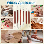 Amrules Clay Tools Kit, Double Head Practical Polymer Tool Set Suitable - Image 7