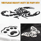 VinylRus Puff Heat Transfer Vinyl-12” x 5ft White Heavy Duty Puff Iron on Vinyl - Image 7