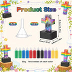 Teyva Daily Sand Art Crosses Crafts Faith Kit Bulk 24 Crosses Bottles 12 - Image 2