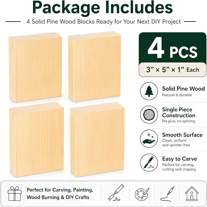 Unfinished Wood Blocks for Crafting - Image 7