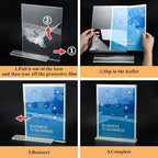 Acrylic Sign Holder 5.5 x 8.5, 10 Pack Double-Sided Stand up Table Top Clear - Image 7