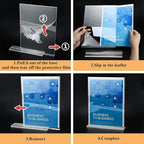 Acrylic Sign Holder 5x7, 6 Pack Clear Plastic Table Display Vertical - Image 7