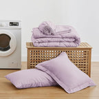 Love's cabin Twin Comforter Set Light Purple, 5 Pieces Twin Bed in a Bag - Image 6