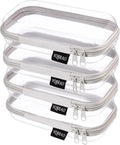 YQBRAO 4-Pack Clear Hard Shell Zipper Case, 1.2mm Ultra-Thick Diaper Bag by Unknown