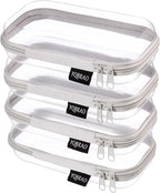 YQBRAO 4-Pack Clear Hard Shell Zipper Case, 1.2mm Ultra-Thick Diaper Bag by Unknown