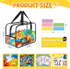 8 Packs Black Widen X-Large Toy Storage Bags 12.6×9.25×6.9In - Image 2