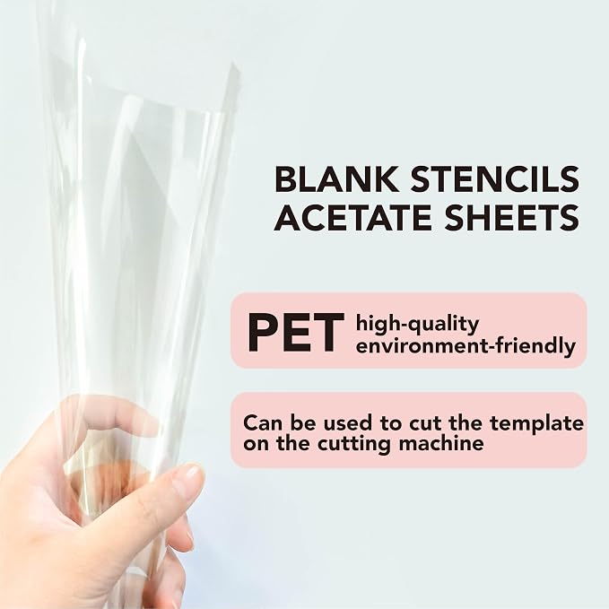 50 sheets 4 Mil Basics Heat Resistant Acetate Blank Stencil Sheet - Image 2