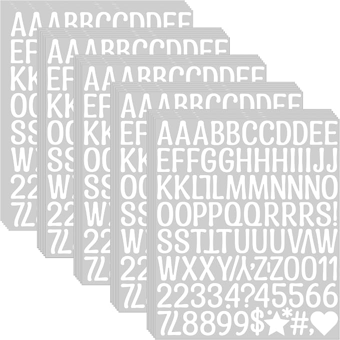 Letter Stickers 1 inch, Self-Adhesive Vinyl Waterproof ABC Letter Stickers by Unknown