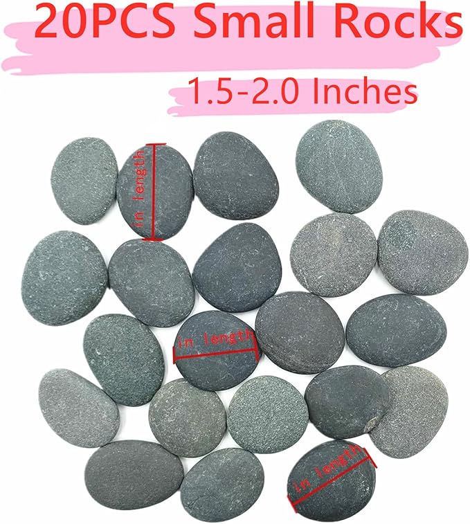 lifetop 50PCS Painting Rocks, Natural DIY Rocks Flat & Smooth Kindness Rocks - Image 3