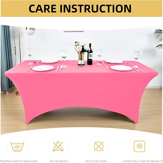 2-Pack 4ft Spandex Table Covers - Image 6