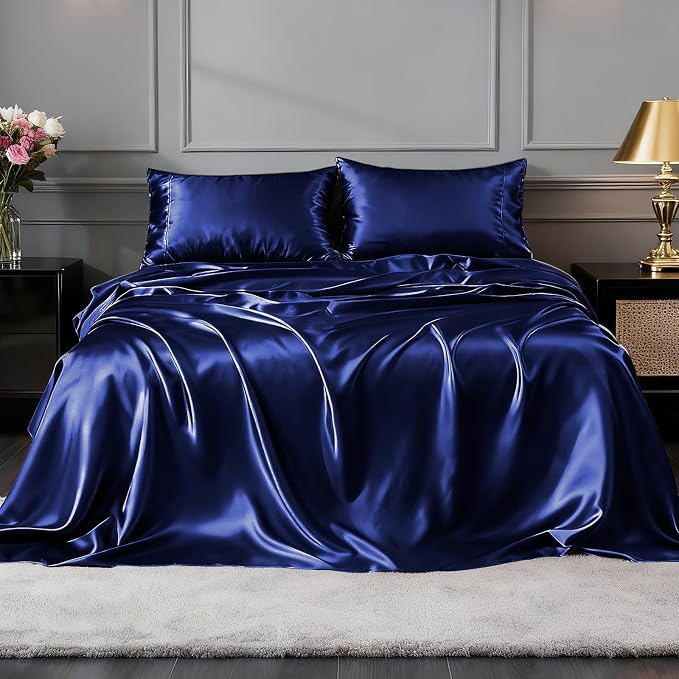 FreshCulture Satin Sheets Twin Size Bed Set - Image 2