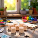 10 Pcs Wooden Dice, 6 Sided Blank Dice Round Corner Cube DIY Graffiti Crafts - Image 9