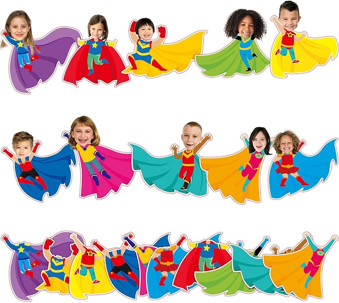 gisgfim 80Pcs Super Theme Hero Cutouts Back to School Decorations Bulletin by gisgfim