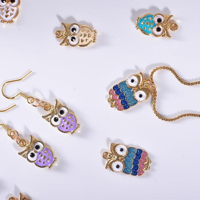 Bulk Gold Enamel Charms for Jewelry Making, Colorful Metal Charms Pendant for - Image 5
